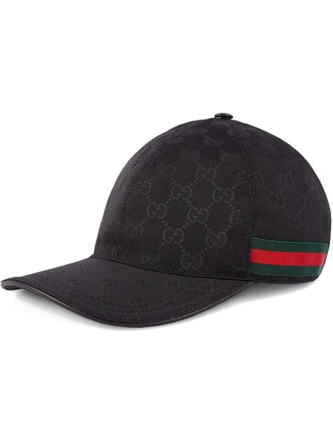 schwarze gucci cap|Gucci canvas baseball hat.